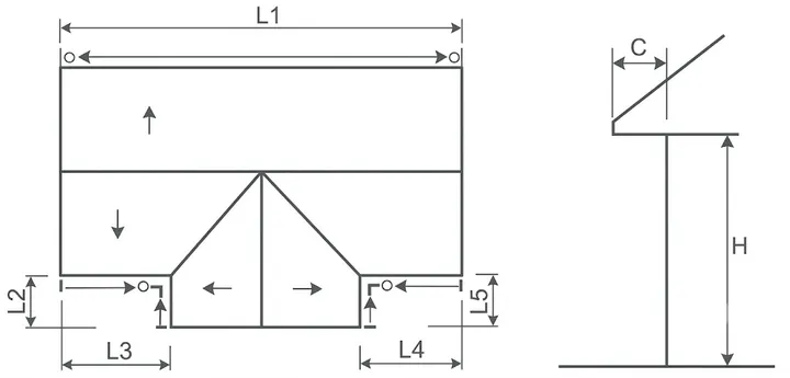 Shematiskais jumta plāns